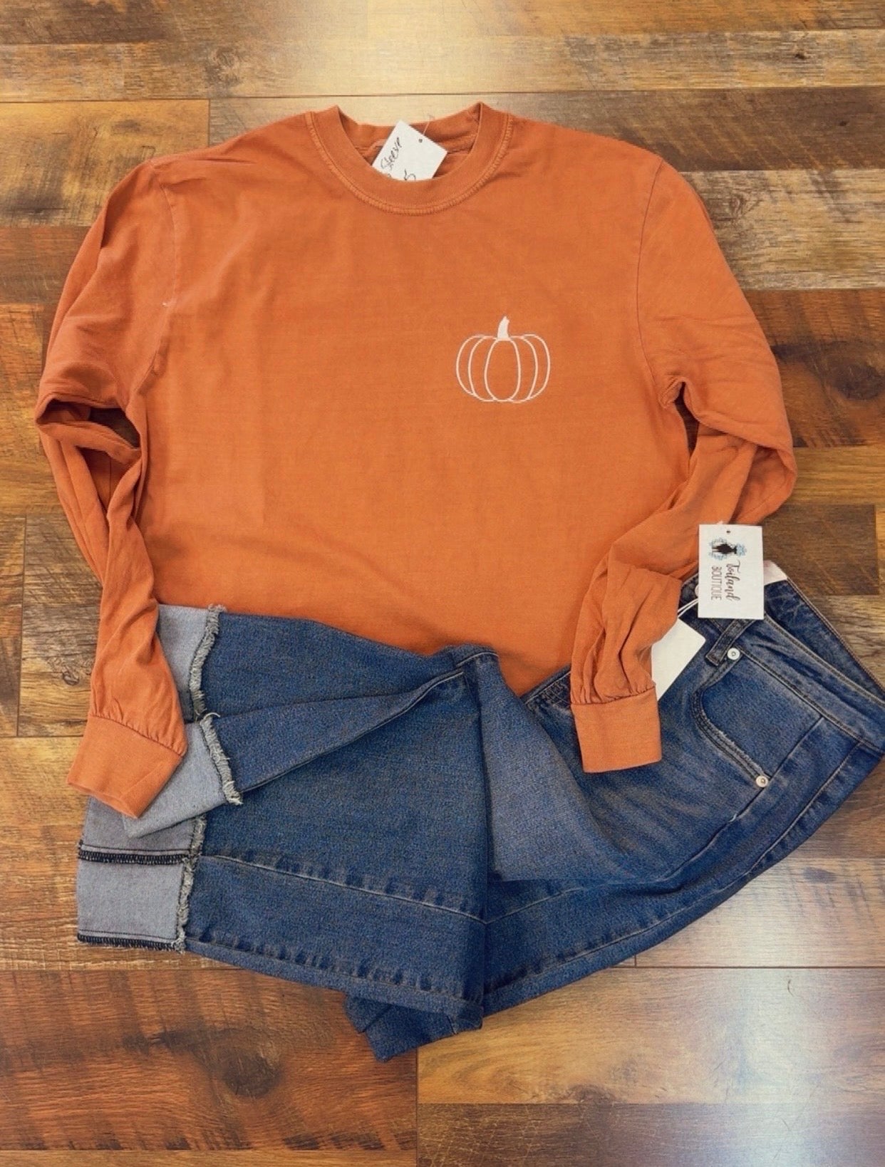 Pumpkin Long Sleeve Top