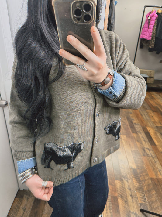 Ranch Royalty Angus Cardigan