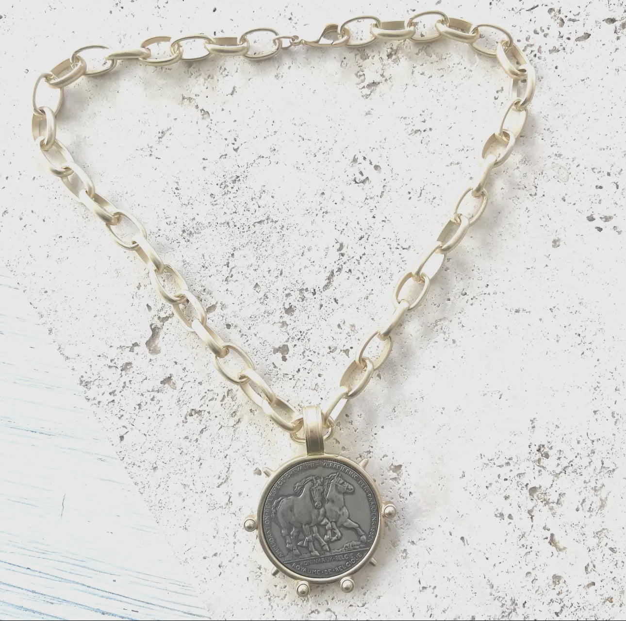 Horse Coin Western Rodeo Style Chunky